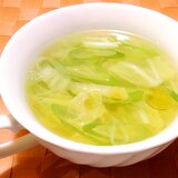 白菜とねぎの中華スープ